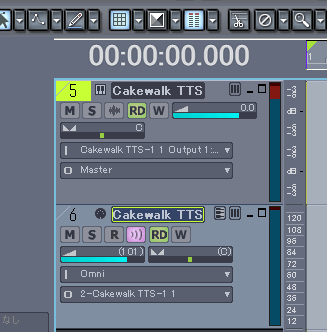 V[NGXɁuCakewalk TTS-1vp̃~fBEgbNƃI[fBIEgbN܂.