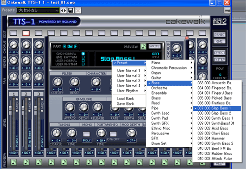uPresetvuBassvƐiŁu007 000 Slap Bass 1vI܂.